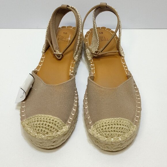 Time And Tru Platform Espadrilles Woven Ankle Strap Size 8.5 Adjustable Buckle - Picture 5 of 10